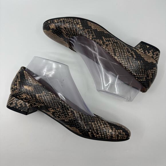 Easy Spirit Bell Snake Print Slip On Ballet Flats US 6.5-7 Leather Animal Print - Picture 5 of 7